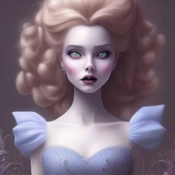 extrem tim burton style cinderella, ultra detailed,