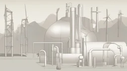 "The image illustrates the concept of nuclear energy and its environmental impact. It portrays a modern nuclear reactor alongside arrangements of solar panels, symbolizing the use of multiple sources for safe and sustainable energy generation. The image strikes a balance between technology and the environment, reflecting the complex content of the article and the influence of energy on the natural world."