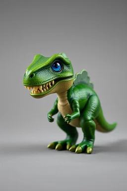 MINI BABY DINOSAUR, TYRANOSAUR, GREEN, BLUE EYES, YELLOW TEETH, ESCALE MODEL, 3D, HIGH QUALITY, MODERN ART