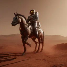 Riding horse astronaut mars unreal engine 5, octan render