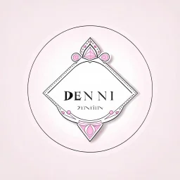 Create a logo for Deniz, a boutique of diamond-inspired dresses, Baby Pink