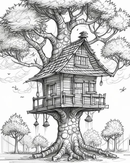 dibujo casa con forma de arbol