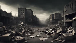 a thought-provoking visual representation of our stingy system of greed that resists giving anything for anything, societal critique, dark and gritty, dystopian landscape, barren and desolate, crumbling infrastructure, a stark contrast between opulence and poverty, protest art, political commentary, digital art, low saturation, wide-angle shot, dramatic lighting, strong shadows, somber atmosphere, emphasis on disparity, high detail, 4k resolution.