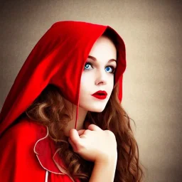 sultry, gorgeous red riding hood