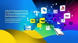 "A distinctive background image with professional colors representing excellence in social media marketing and innovation in the business world."