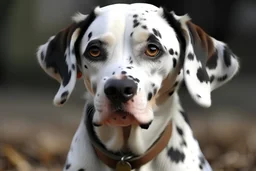Un chien de race beagle mélangé à un chien de race dalmatien