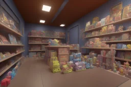 Buying a toy at toystore interior