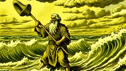 عصا موسي يضرب بها البحر فانشق نصفين