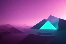 geometric installation abstract rgb 3D landscape