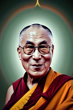 dalai lama like a demon with horn