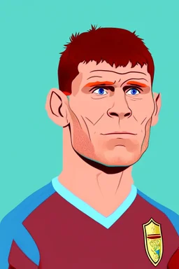 James Milner English football player cartoon 2d