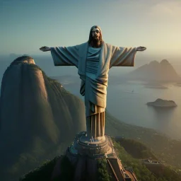 Christ the Redeemer, unreal engine 5, cinematic lighting, photorealistic, realistic, hyper detailed, 8k, octane render, cinema 4d