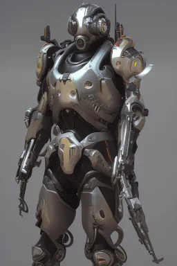 cyber ninja, black metal armor, futuristic suit, imperious, 8k resolution, overwatch