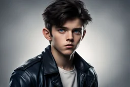 Подросток с насмешливыми чертами лица и острым подбородком (как у отца). Тёмные волосы, которые он намеренно растрёпывает, чтобы выглядеть «бунтарём». Голубые глаза (как у матери), но с холодным блеском, когда он злится. Носит кожаные куртки и рваные джинсы, хотя отец заставляет его надевать костюмы.