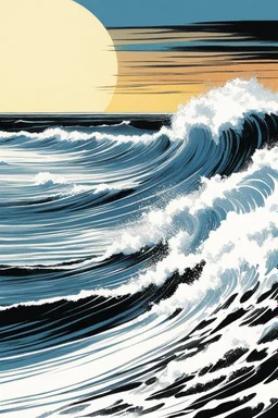 [illustration by Kelley Jones] À l’aube, je me lève, Vers La Piste, la planche sous le bras, Sur la vague, je me lève aussi, Une, deux, trois fois, je vole.