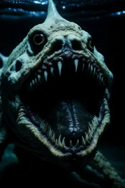 Moth / shark hybrid in a body horror movie
