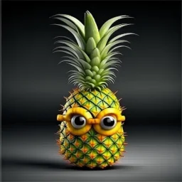 An attractive pineapple posing, supermodel, fruit