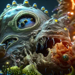 fluid ink angler fish creature, unreal engine 5, 8k resolution, photorealistic, ultra detailed