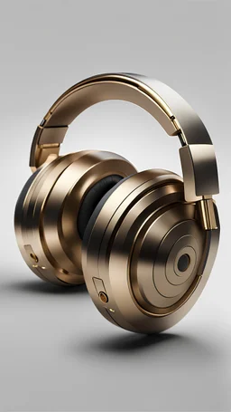 Design a pair of over ear headphones the look futuristic and it’s made of brass