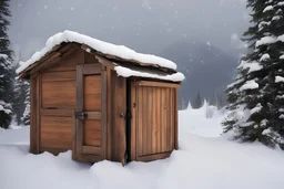I closed all the doors and windows and stuck the door behind the door so that the wind does not blow the snow into the hut.