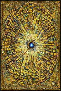 Fractal of God; Optical Art with elements of Klimt and Klee