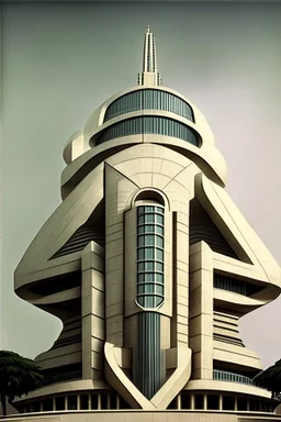 Futuristic Architecture of the building of Reserve bank of India using Indian rupee symbol