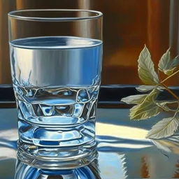 a glass of water, painting.