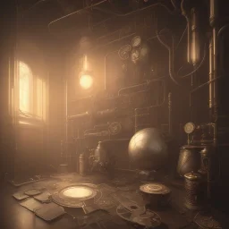 a pencil in a box, realistic, steampunk, 3d-art, futuristic, minimal design, unreal engine, ray-tracing