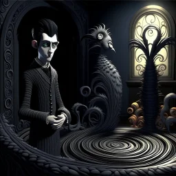3d . midium dark shadows. Edward Gorey