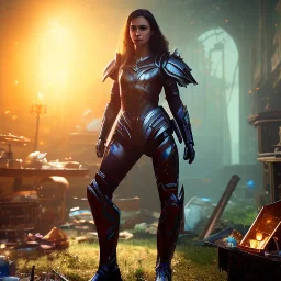 dark and gloomy full body 8k unity render, female teen cyborg, Blue yonder hair, wearing broken battle armor, at cluttered and messy shack , action shot, tattered torn shirt, porcelain cracked skin, skin pores, detailed intricate iris, very dark lighting, heavy shadows, detailed, detailed face, (vibrant, photo realistic, realistic, dramatic, dark, sharp focus, 8k)