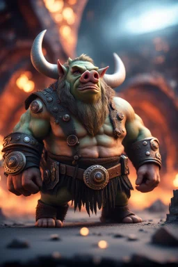 really macho pimp orc viking pigs that go hard , in front of space portal dimensional glittering device, bokeh like f/0.8, tilt-shift lens 8k, high detail, smooth render, down-light, unreal engine, prize winning