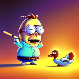 stewie griffin eating a duck
