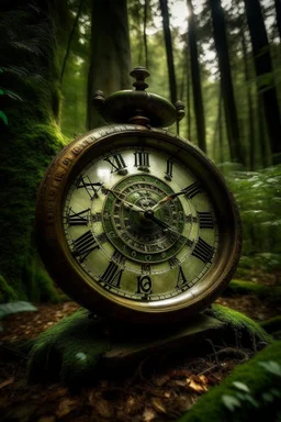 In the forest, inside which was an extraordinary magic clock. the clock had different dials and an infinite power of different timepieces.