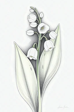 lily of the valley drawing