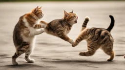 funny fighting cats