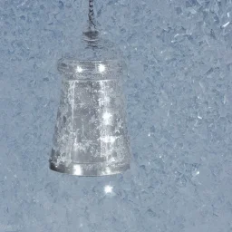 bell, reflection, ice crystals