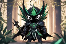 Chibi Mantis lord knight venom in 8k solo leveling shadow artstyle, in the style of fairy academia, hollow knight them, mask, close picture, neon lights, intricate details, highly detailed, high details, detailed portrait, masterpiece,ultra detailed, ultra quality