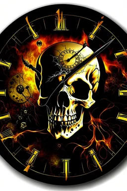 explosion skull death blood, undertaker, dartboard, fire & smog