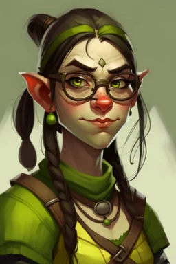 teen pretty half orc nerdy