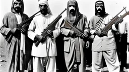 Four men masked arab killers 1960 bloody guns