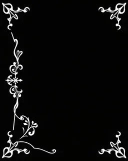 black bold filigree corner elements, organic western, black on white vector