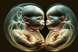 One twin in the womb