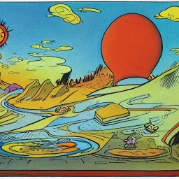 from krazy kat and ignatz mouse by herriman psychedelic landscape