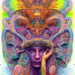 **lisa frank psychedelic fantasy character portrait of shaman, ultra realistic, wide angle, intricate details, highly detailed by peter mohrbacher, wayne barlowe, boris vallejo, hajime sorayama aaron horkey, gaston bussiere, craig mullins