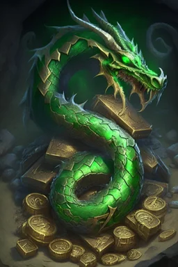 The Symbol for Morvorax is a green dragon coiled around a pile of treasure