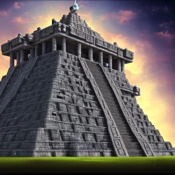 futuristic mayan temple