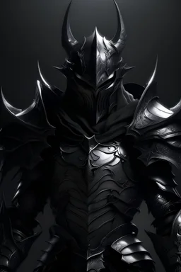 dark fantasy knight with black armor vampire