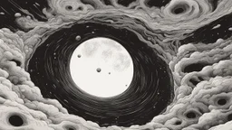 black hole, highly detailed, comic style