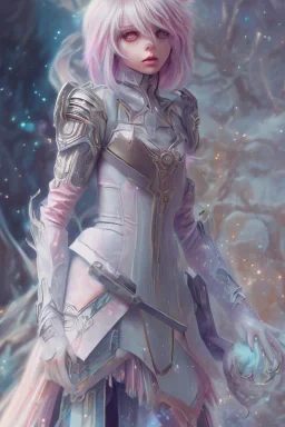 Full body portrait medium shot lady Watercolor Pastels Pastel PastelGoth PastelPunk PastelGore PastelAcademia PastelMilk DanishPastel PastelLacecore Anime Character, detailed, vibrant, anime face, sharp focus, Character Design, WLOP, Artgerm, Kuvshinov, Unreal Engine