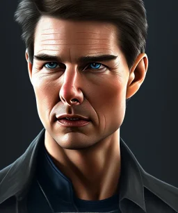 portrait Tom Cruise in Mission Impossible